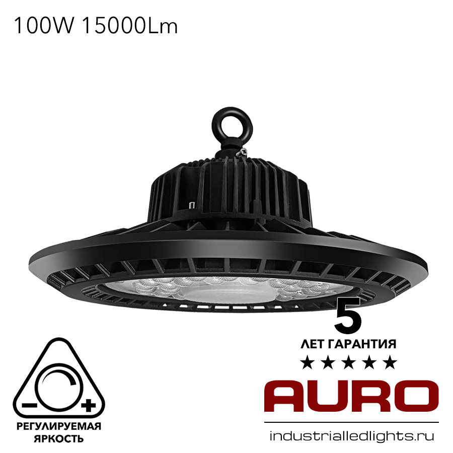Подвесной промышленный светодиодный светильник AURO-PRO-HB1-100